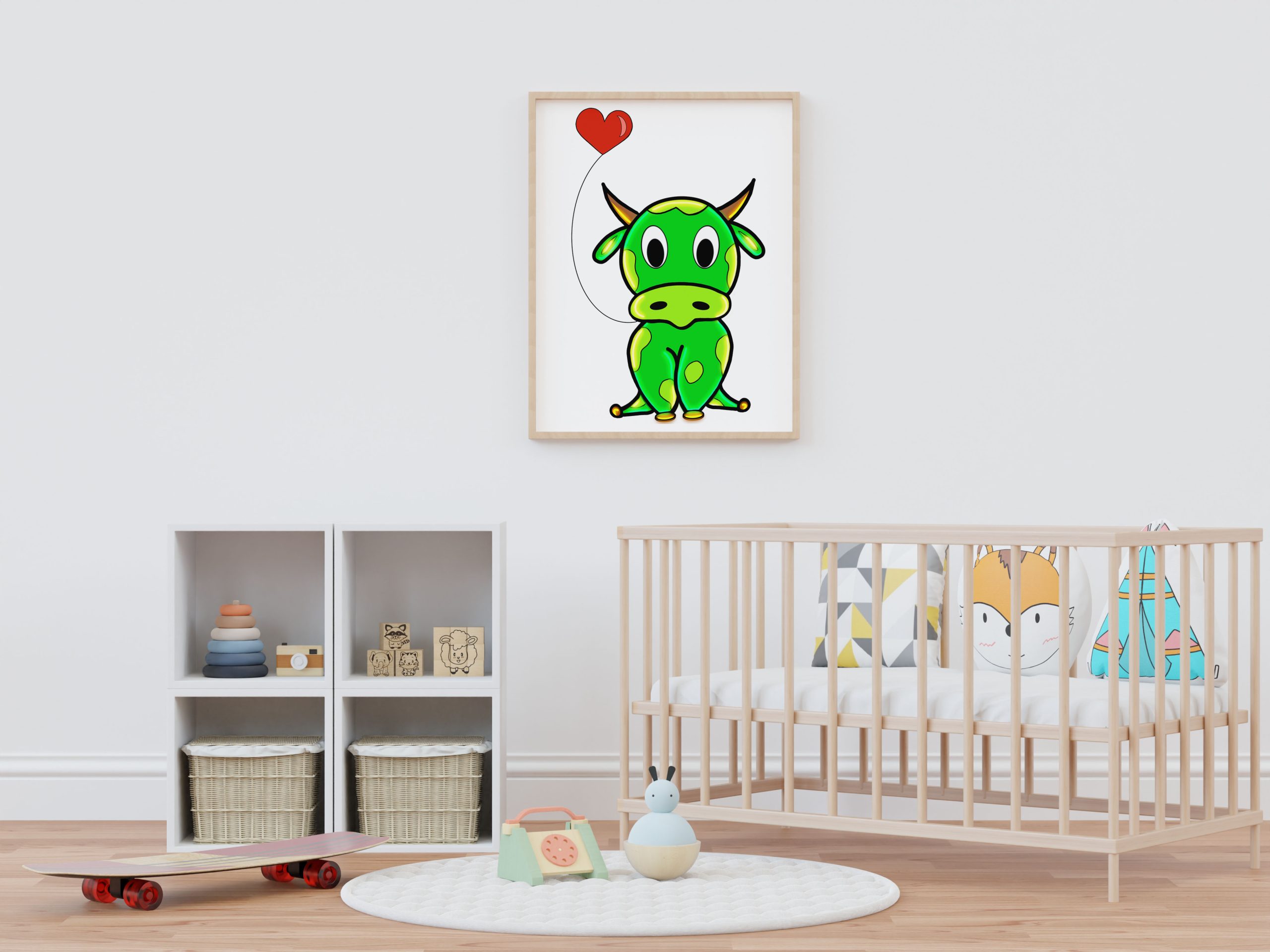 MOOvelous Darling Green Balloon - Image 3
