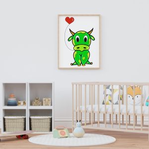 MOOvelous Darling Green Balloon