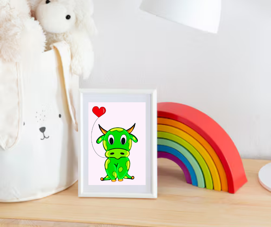 MOOvelous Darling Green Balloon