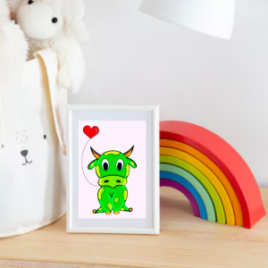 MOOvelous Darling Green Balloon