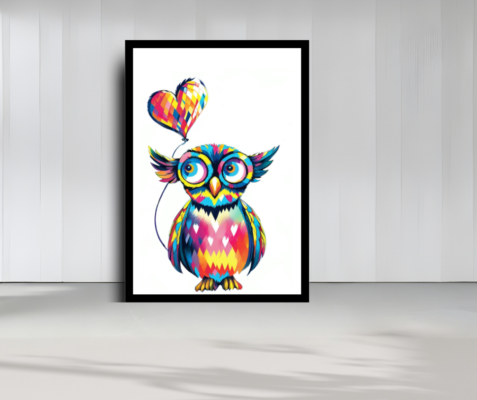 Kaleidoscope Owl Heart
