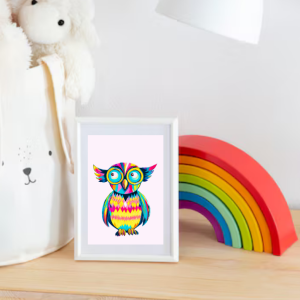 Kaleidoscope Owl – Snowy