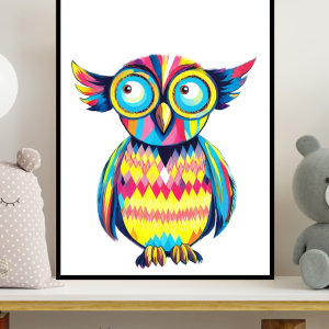 Kaleidoscope Owl – Snowy