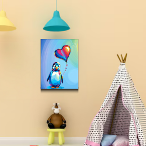Kaleidoscope Penguin Heart